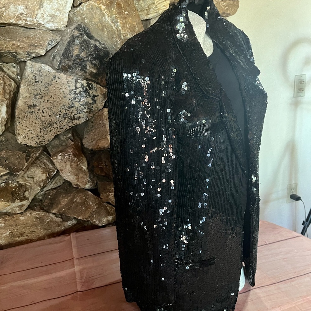 Candlelight Black Sequenced Blazer - image 2